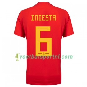 Spanje A_Iniesta 6 Thuis Shirt WK voetbal 2018